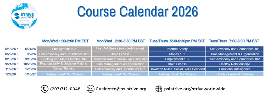 2026 Course Calendar (May-Dec Term) EST