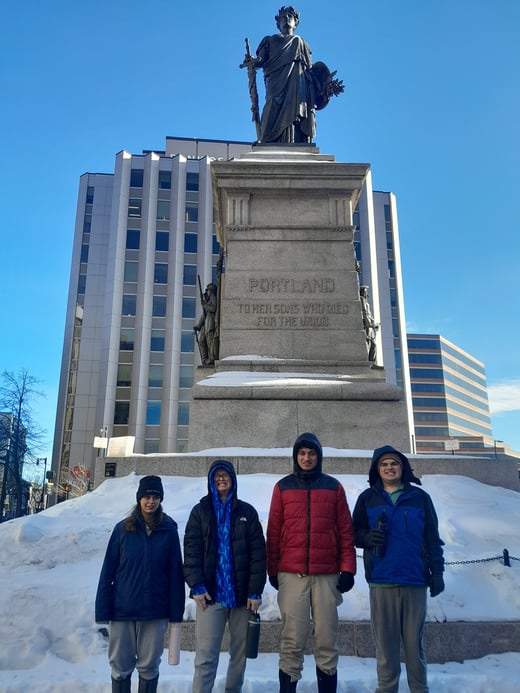 AB, SK, DR, TJM - Monument square