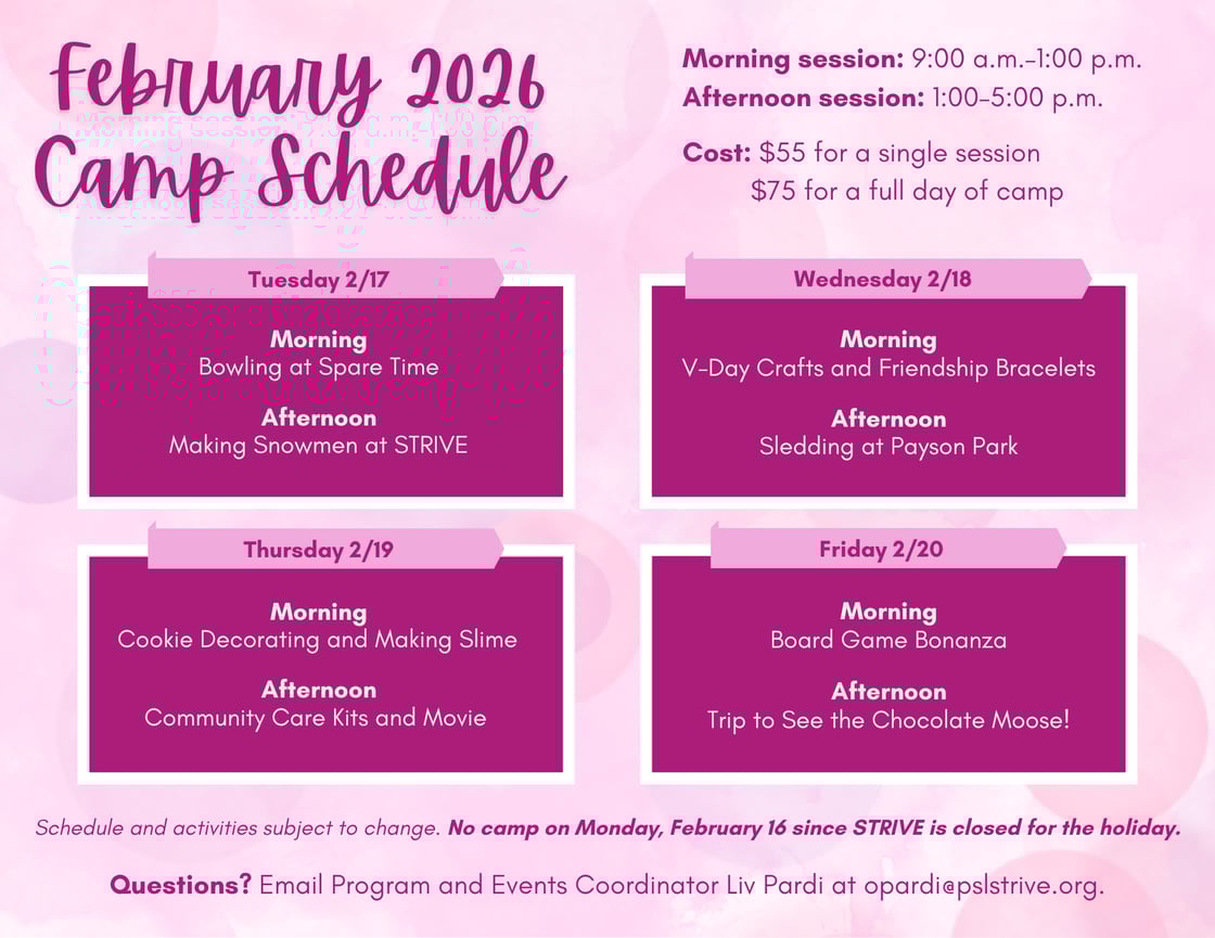 February camp schedule