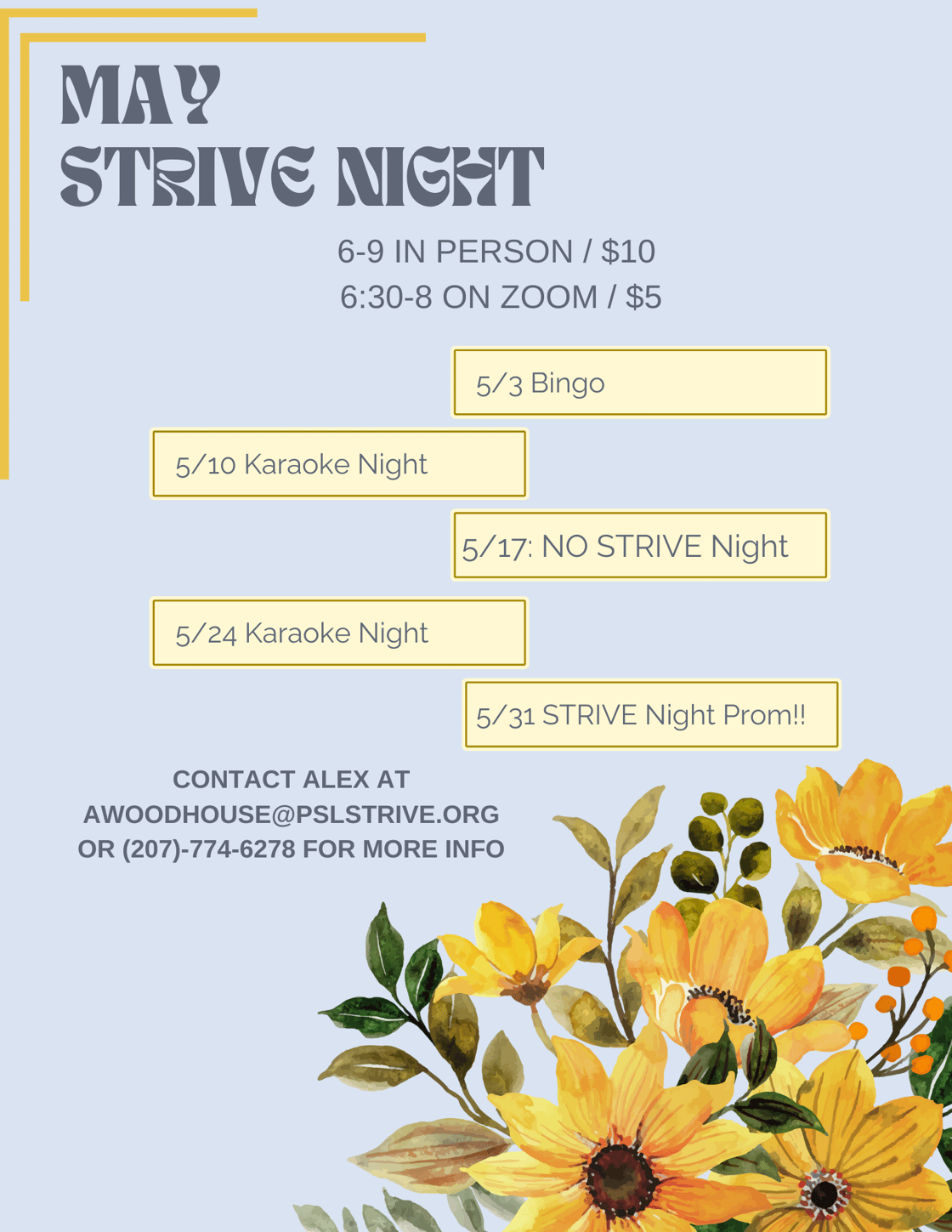 May STRIVE Night Flyer 2024