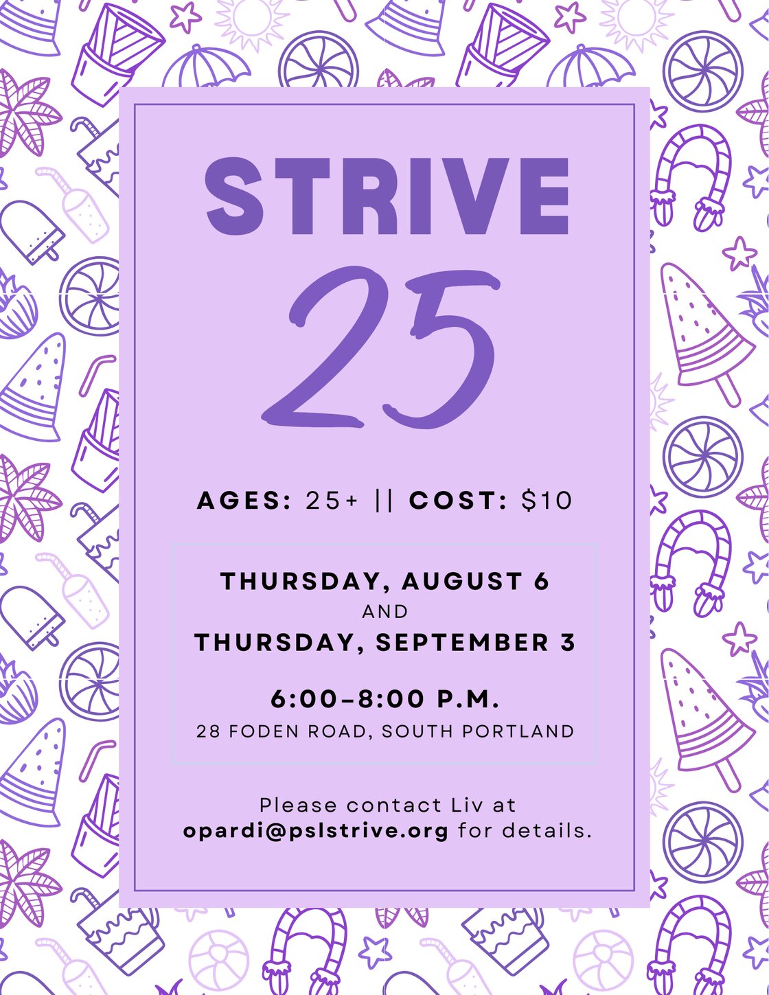 STRIVE 25 — August (1)