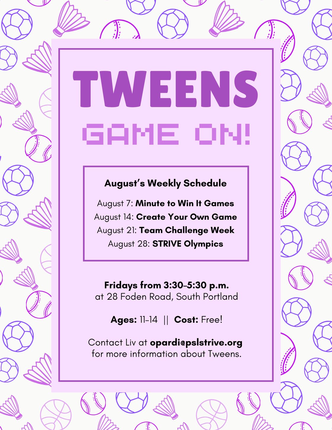 Tweens August 2026