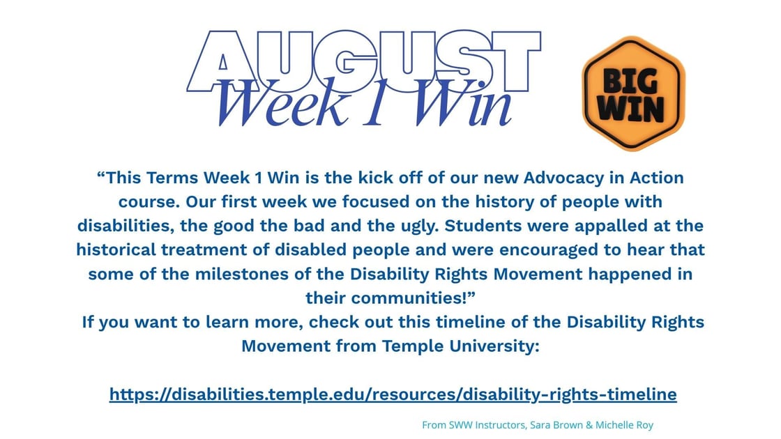 Weekly Win 1 June